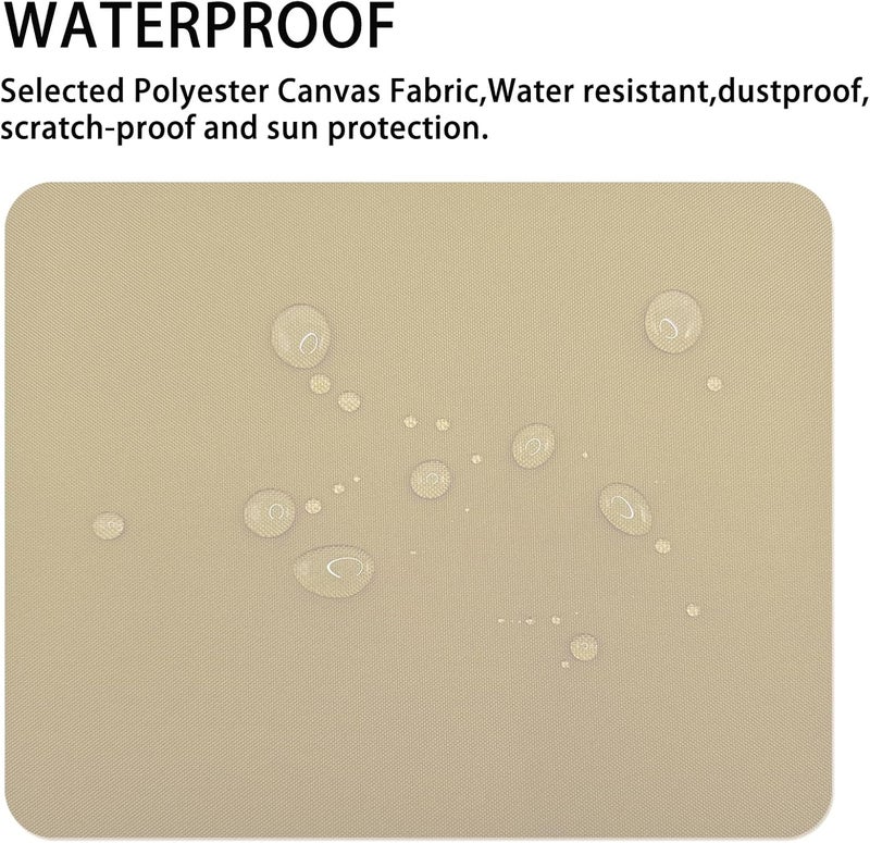 Gheeidau Canvas Repair Patch 9×11 Inch 3Pcs Waterproof Self-Adhesive Fabric Repair Patch for Tents,Boat Cover,Pop Up Canopy,Patio,Bags,Car Seats,Sofas,Furniture Cover (Beige) - Image 2
